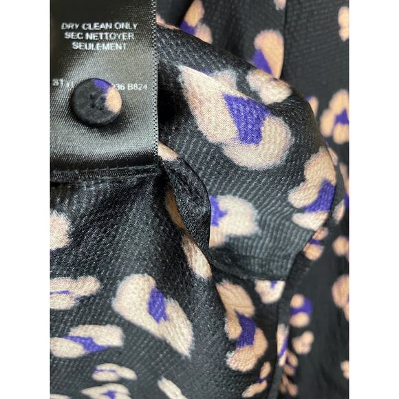 Rebecca Taylor Cheetah print V neck Silk top Size 10 - Picture 5 of 5